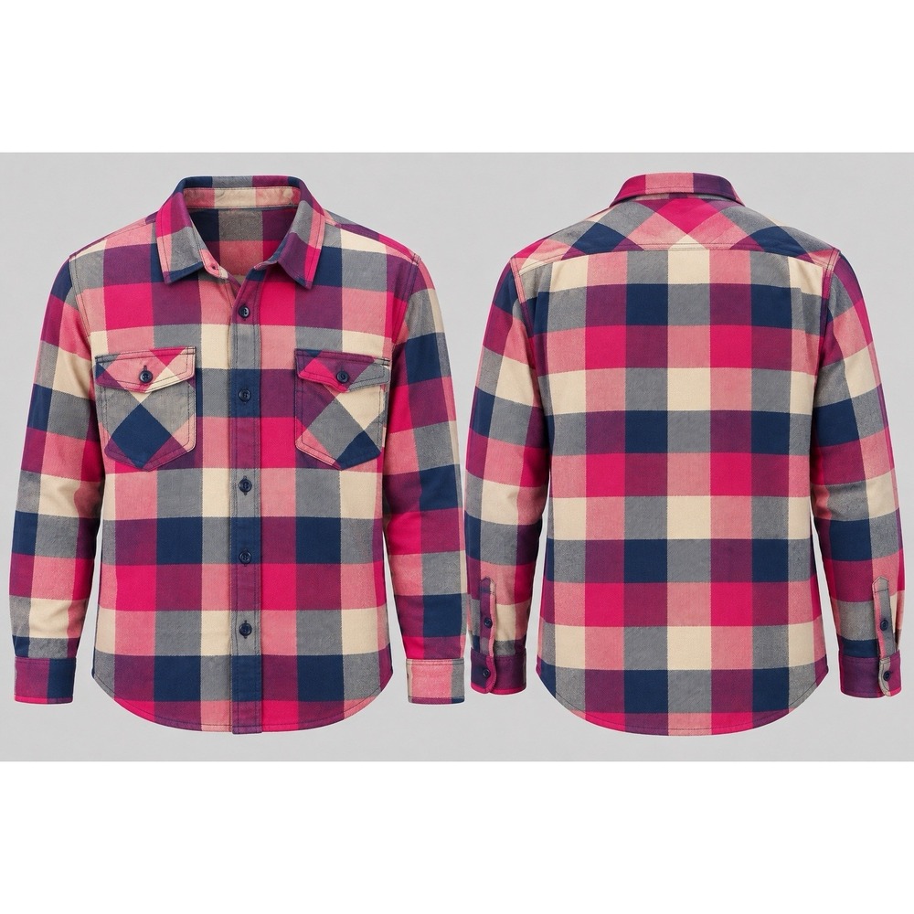 Vtg Vans Shirt Mens Large Red Plaid Flannel Button Front Long Sleeve Casual